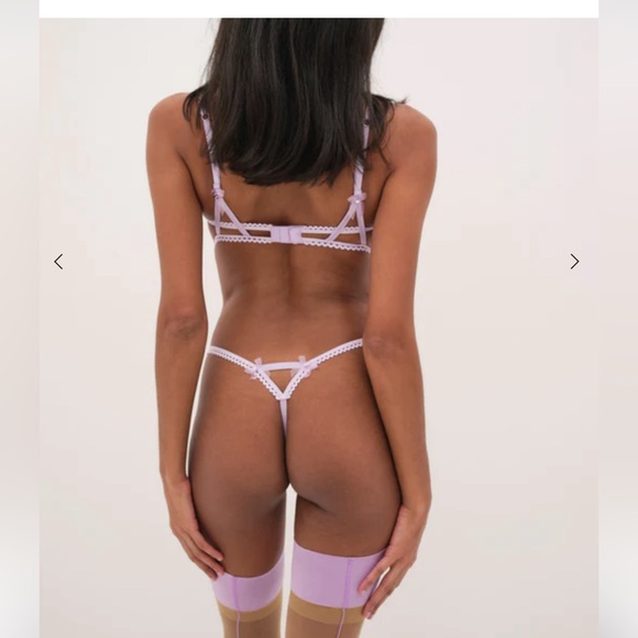 ❤️NWT For Love & Lemons Purple Sequined Bra & Panty Set Size M❤️ - Picture 10 of 17
